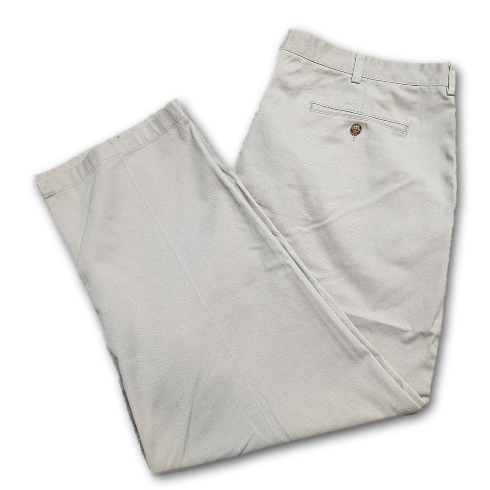 L.L.Bean Natural Fit Mens Pants Khaki 42x29 Chino Breathable Pockets Belt Loops